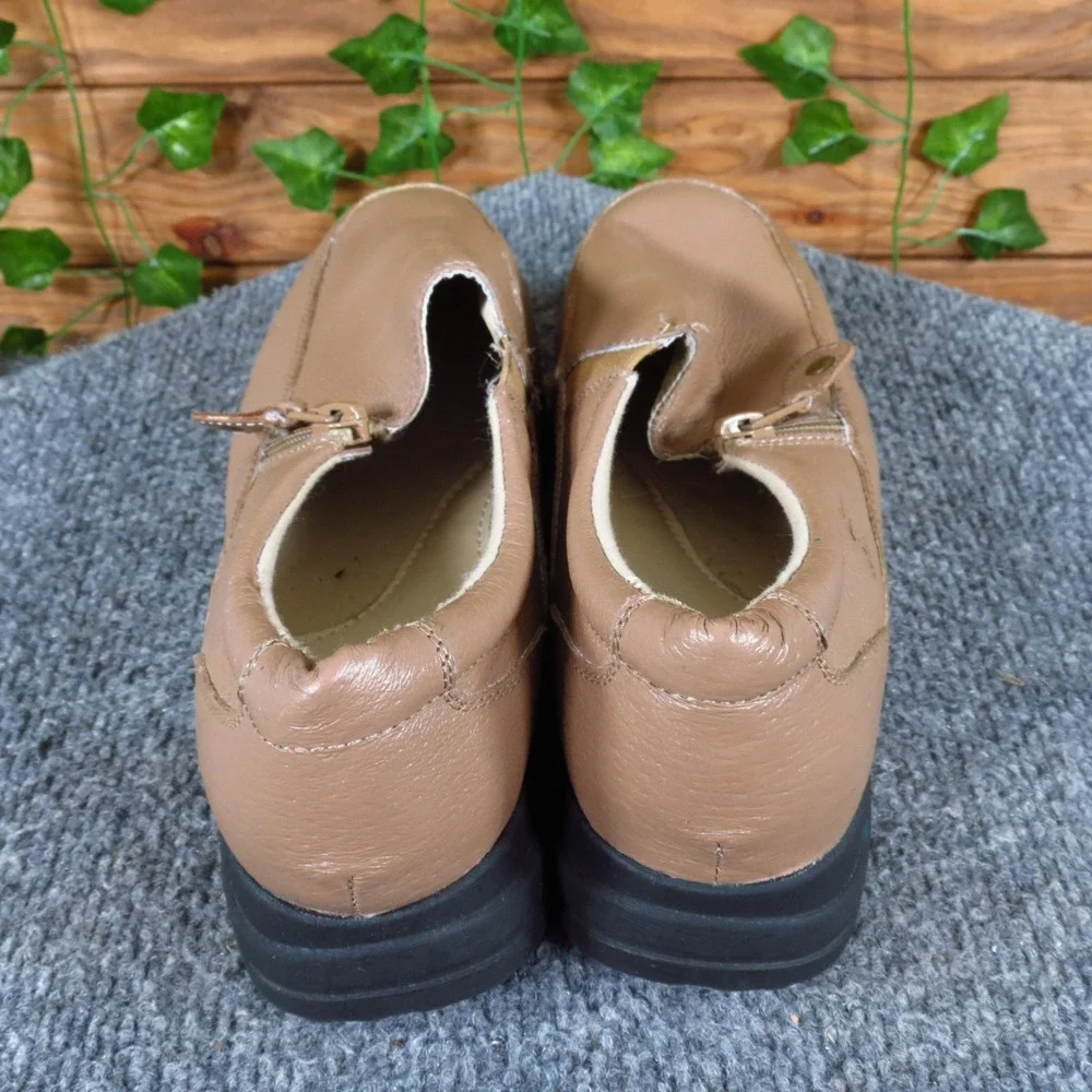 Dr. Scholl's Casual Women Shoe Size 7.5 Walking‎ Comfort Tan Pebbled Leather